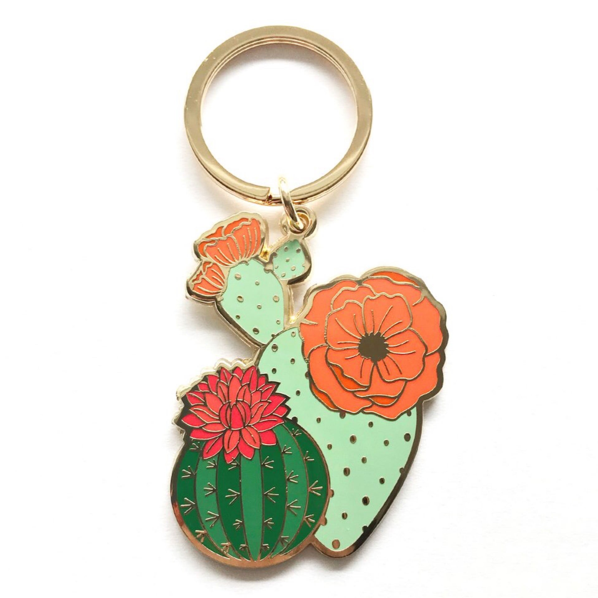 Blooming Cacti Keychain | The Flora Culture